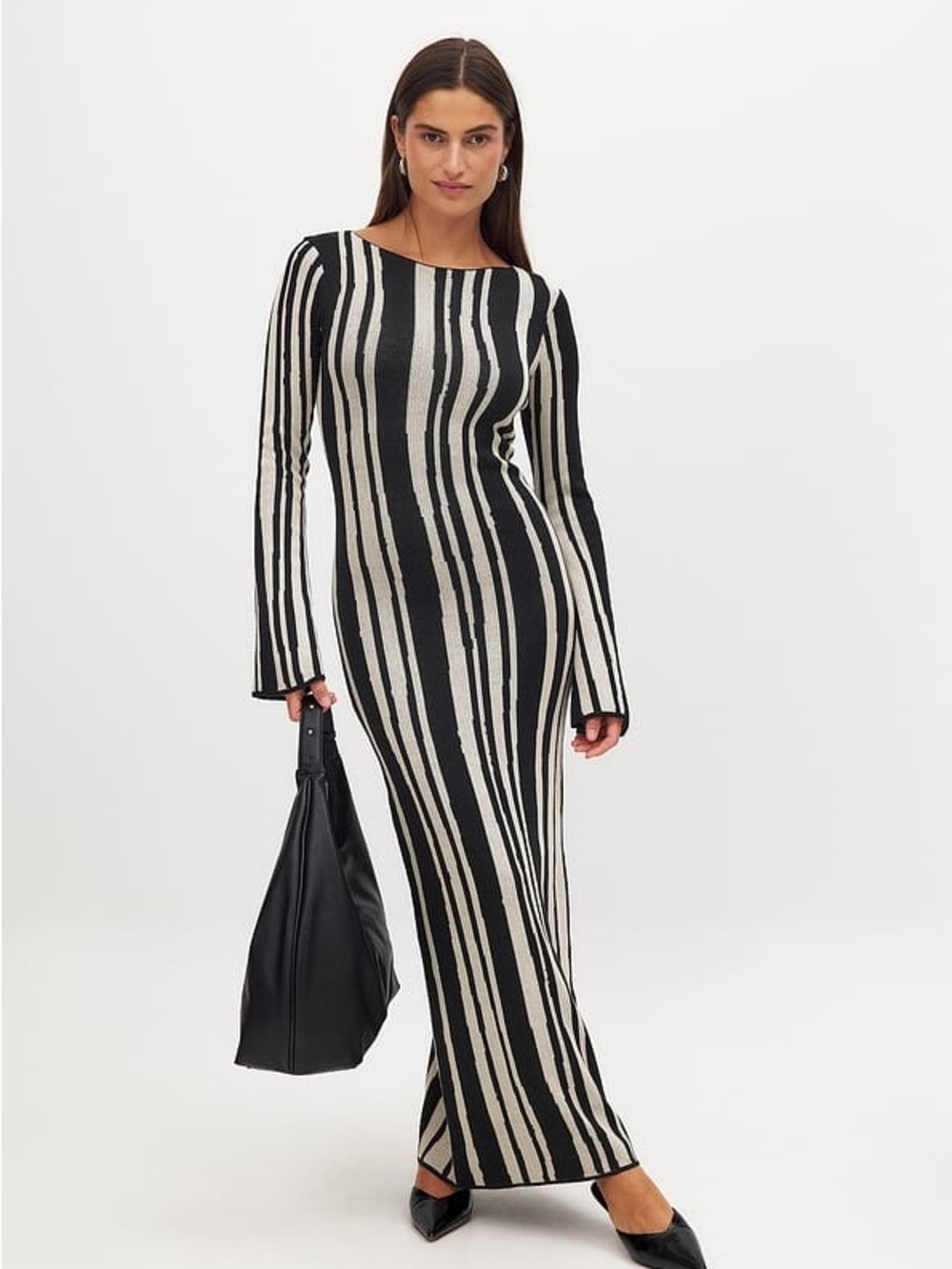 Jacquard Knitted Maxi Dress